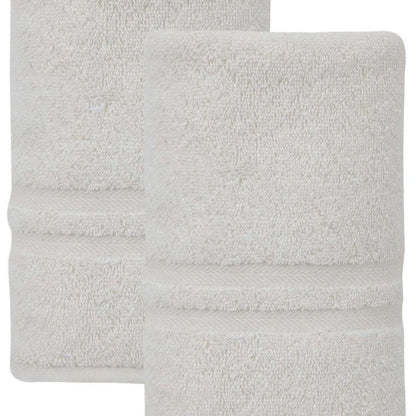Set of Two Aqua Turkish Cotton 16" X 30" Hand Towels HomeRoots