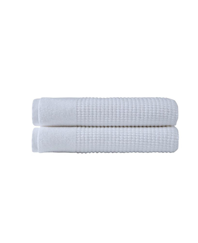 Set of Two Dark Gray Polka Dots Turkish Cotton 27" X 54" Bath Towels — view 2