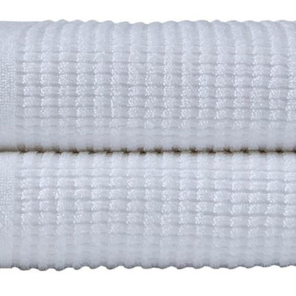 Set of Two Dark Gray Polka Dots Turkish Cotton 27" X 54" Bath Towels — view 4