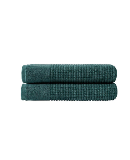 Set of Two Dark Gray Polka Dots Turkish Cotton 27" X 54" Bath Towels HomeRoots