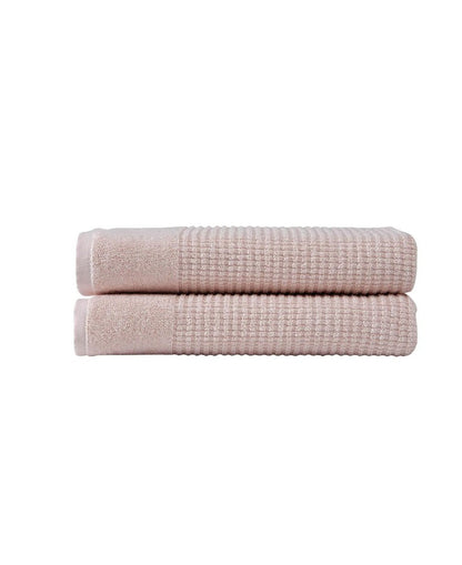 Set of Two Dark Gray Polka Dots Turkish Cotton 27" X 54" Bath Towels HomeRoots
