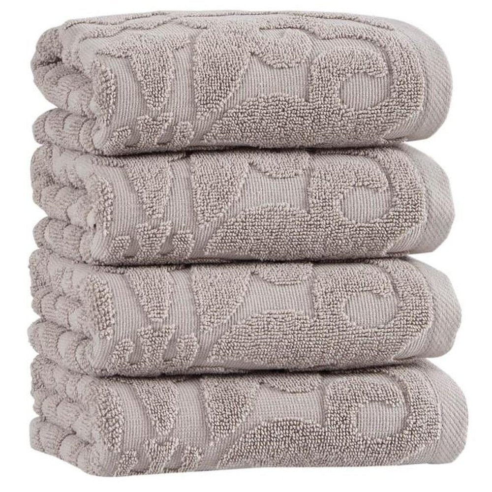 Set of Four Blue Floral Turkish Cotton 16" X 30" Hand Towels — view 2