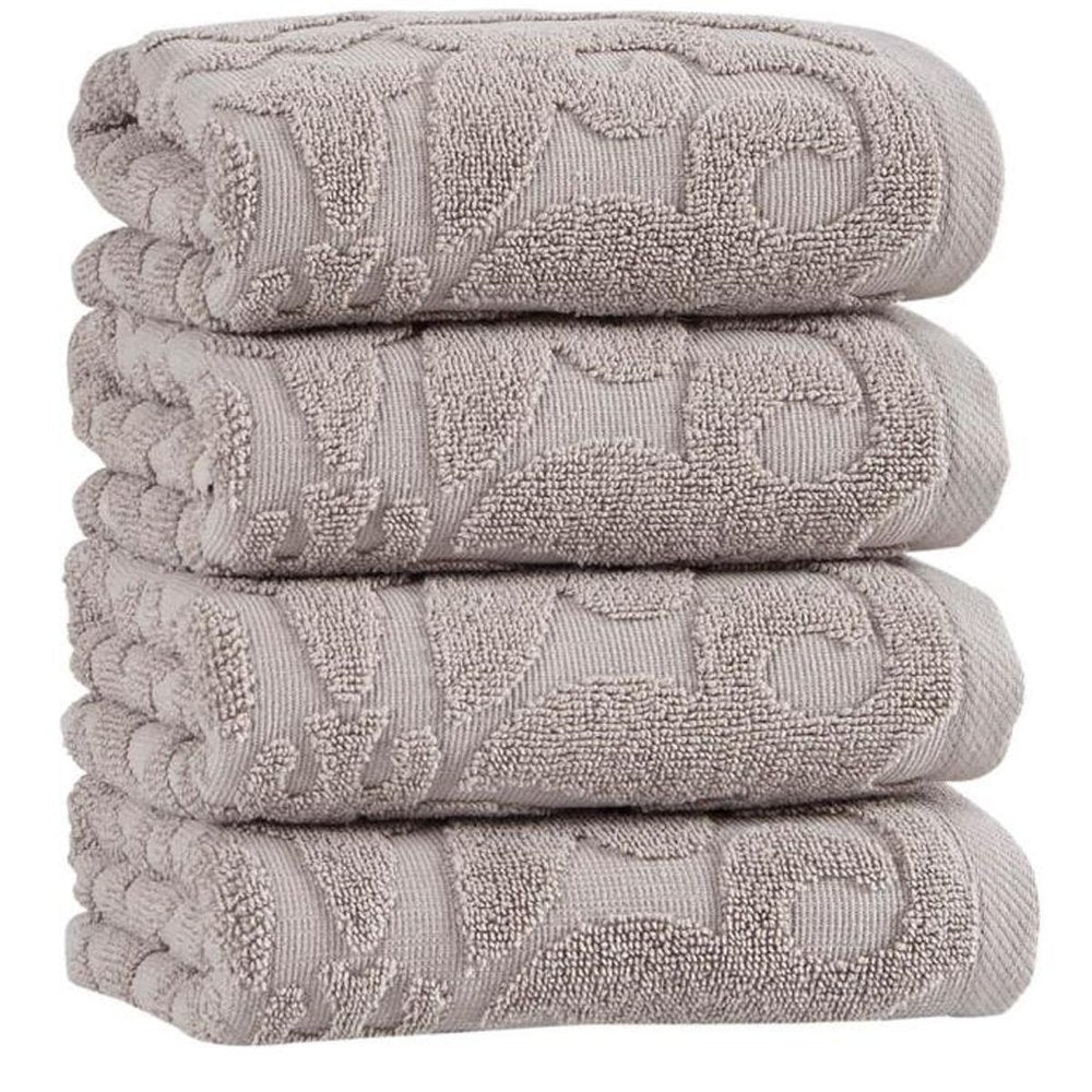 Set of Four Blue Floral Turkish Cotton 16" X 30" Hand Towels HomeRoots