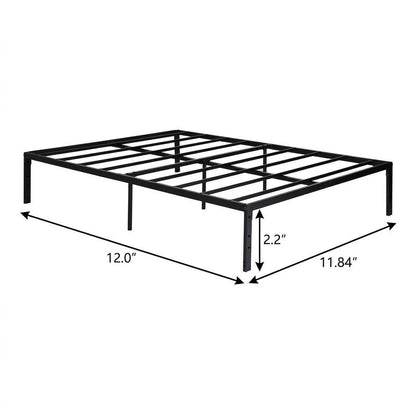 Black Steel Full Bed Frame HomeRoots