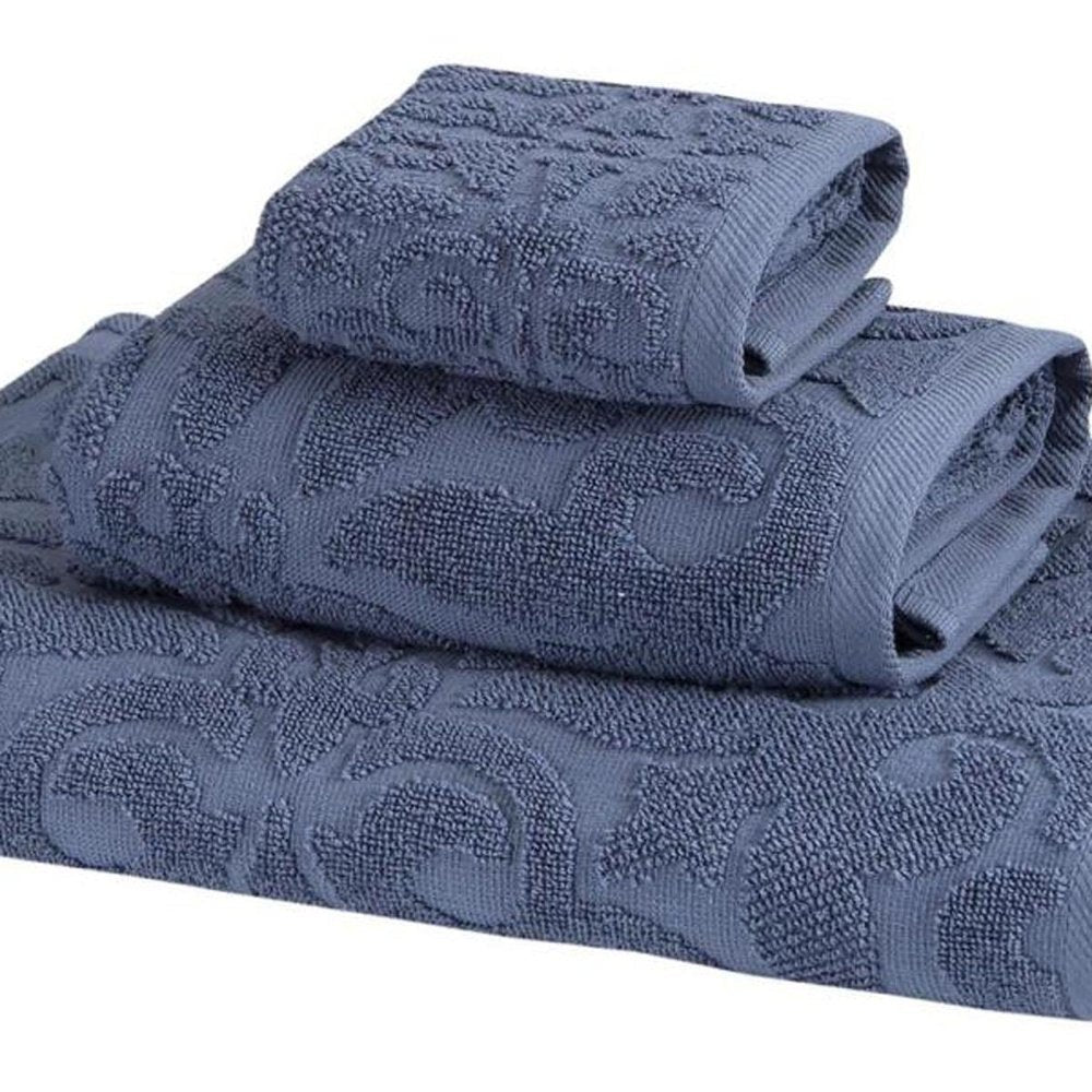 Set of Three Brown Floral Turkish Cotton Towel Set HomeRoots