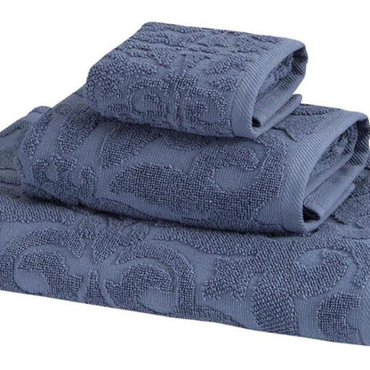 Set of Three Brown Floral Turkish Cotton Towel Set HomeRoots
