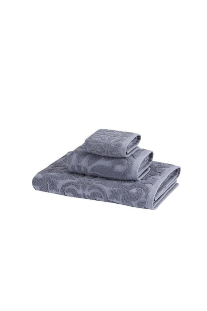 Set of Three Brown Floral Turkish Cotton Towel Set HomeRoots