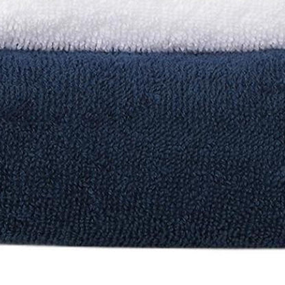 Set of Six Navy Blue Greek Key Turkish Cotton Towel Set HomeRoots
