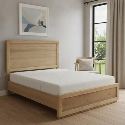 Oak Wood Queen Bed Frame HomeRoots