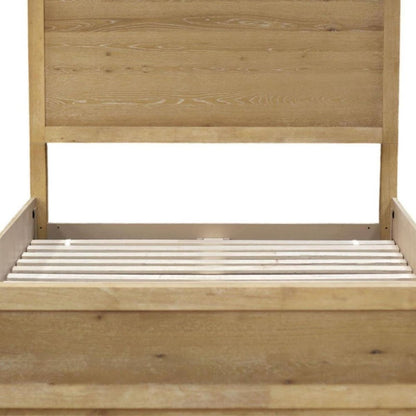 Oak Wood Queen Bed Frame HomeRoots