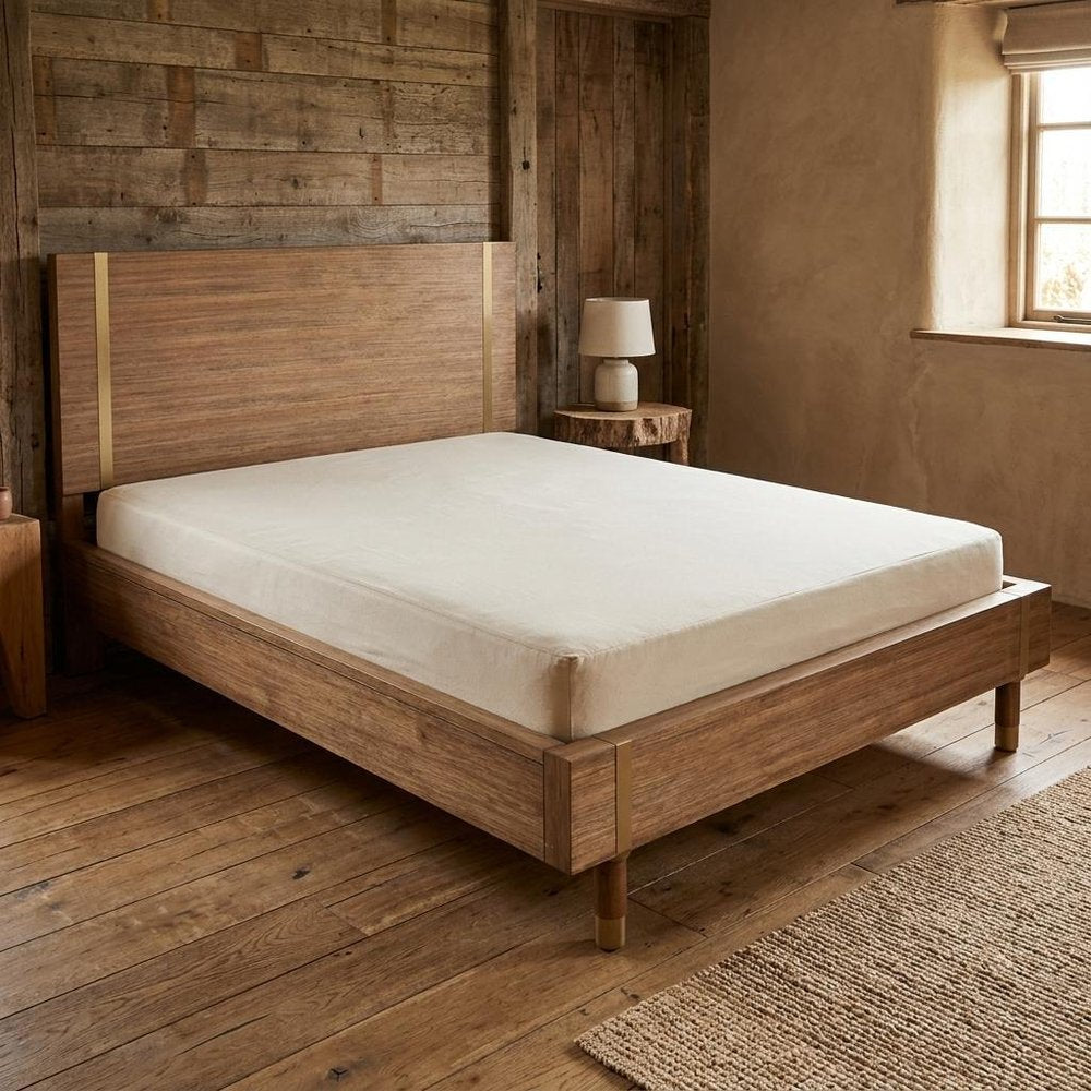 Natural Wood Full Bed Frame HomeRoots