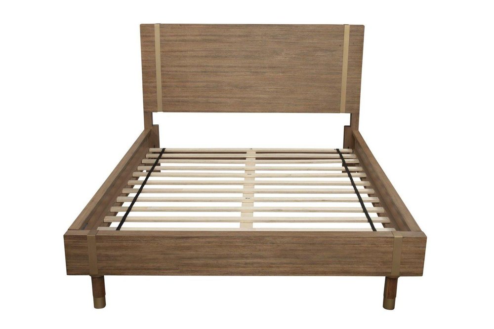 Natural Wood Full Bed Frame HomeRoots