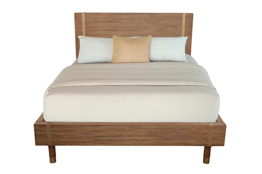Natural Wood Full Bed Frame — view 7