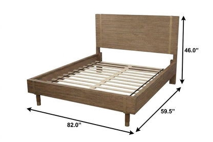 Natural Wood Full Bed Frame HomeRoots