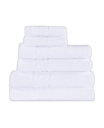 Set of Six Navy Blue Greek Key Turkish Cotton Towel Set HomeRoots