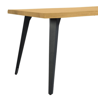 63" Natural And Black Wood And Steel Live Edge Dining Table HomeRoots
