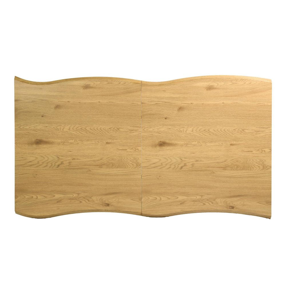 63" Natural And Black Wood And Steel Live Edge Dining Table — view 9