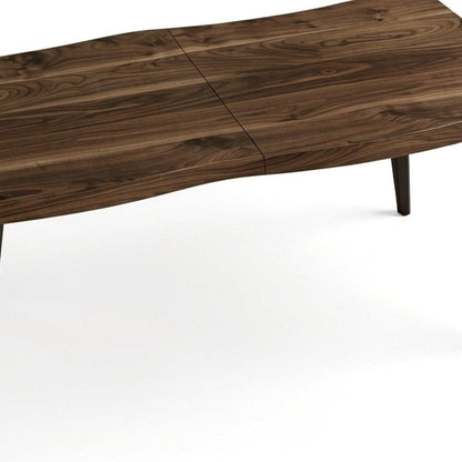 63" Walnut Wood And Iron Dining Table HomeRoots