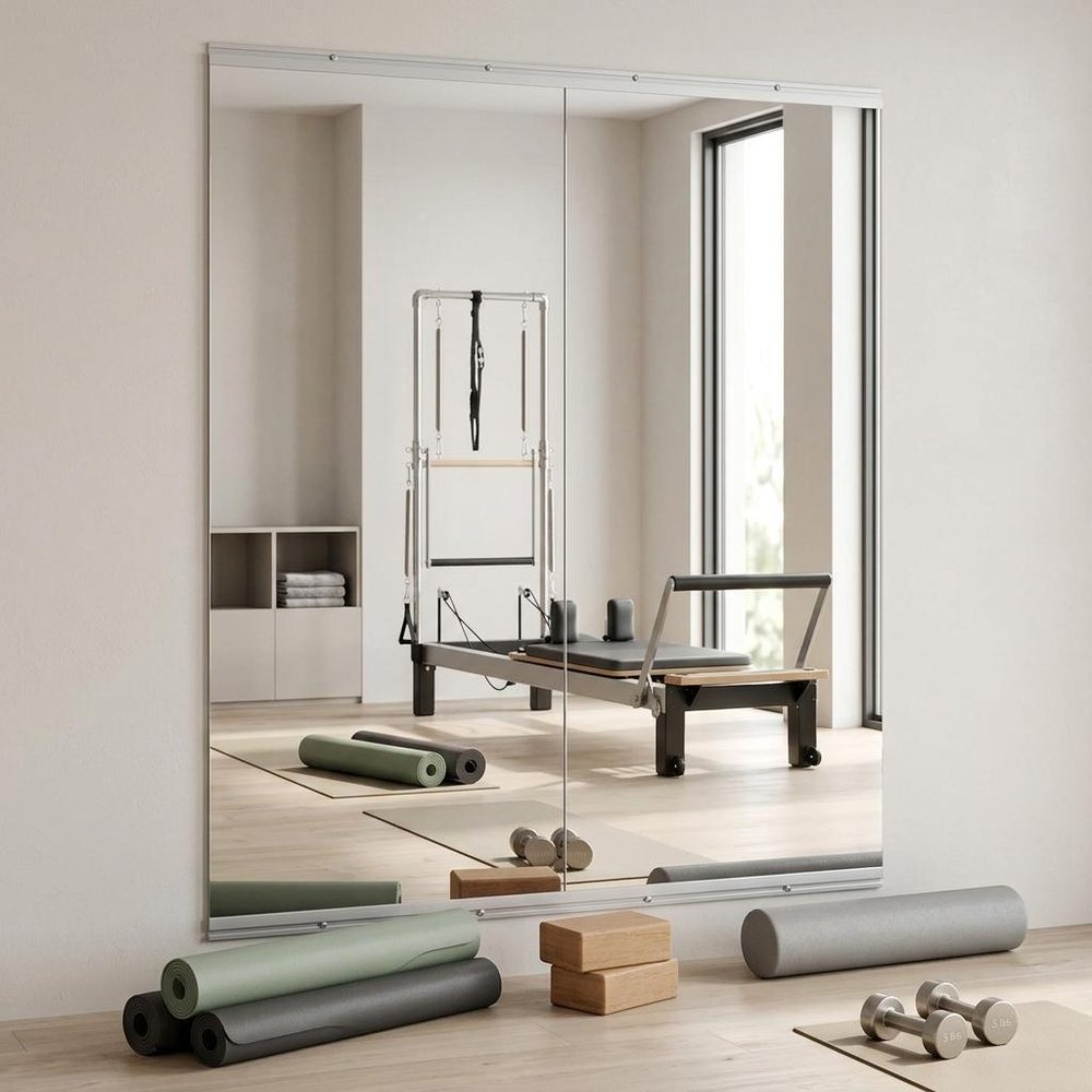 Set of Two 71" X 32" Frameless Work Out Mirrors HomeRoots