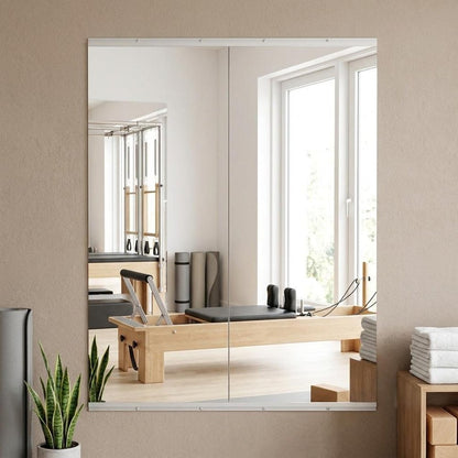 Set of Two 48" X 24" Frameless Work Out Mirrors HomeRoots