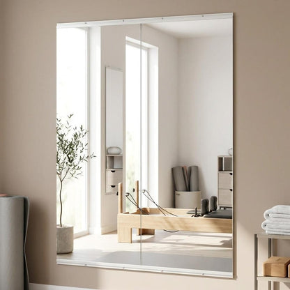 Set of Two 48" X 24" Frameless Work Out Mirrors HomeRoots