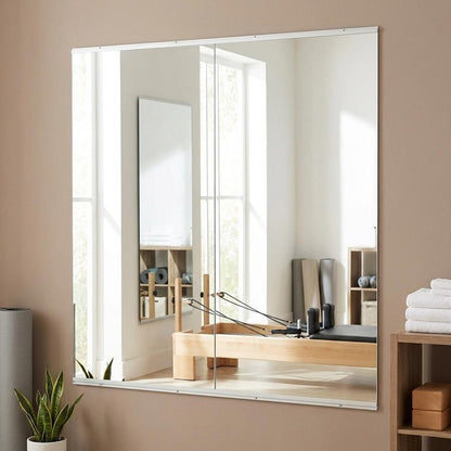 Set of Two 48" X 24" Frameless Work Out Mirrors HomeRoots