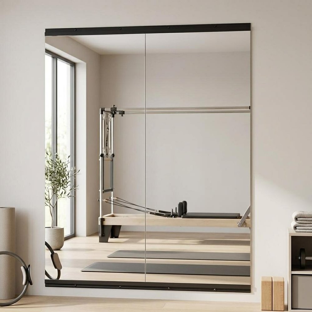 Set of Two 71" X 31" Frameless Work Out Mirrors HomeRoots