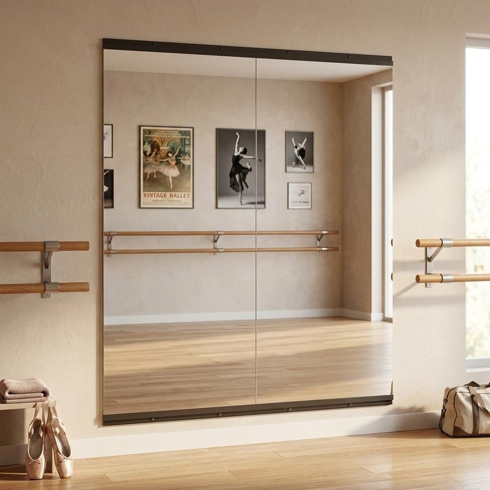 Set of Two 71" X 31" Frameless Work Out Mirrors — view 3
