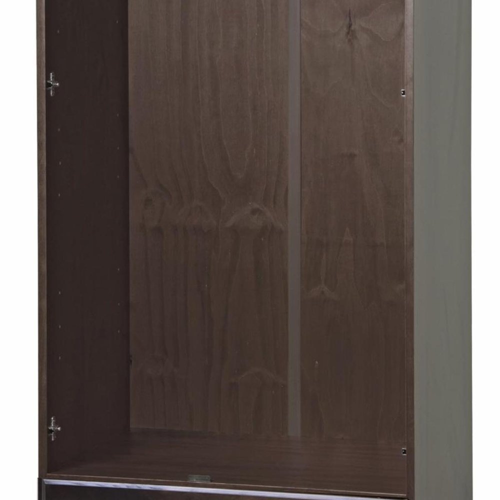 72" Coffee Solid Wood Two Door Single Drawer Combo Dresser HomeRoots