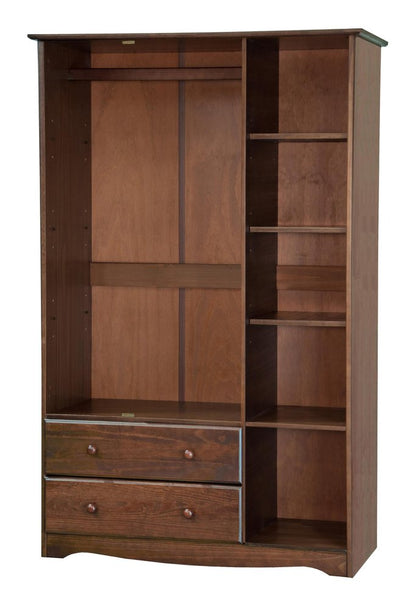 72" Coffee Solid Wood Three Door Two Drawer Combo Dresser HomeRoots