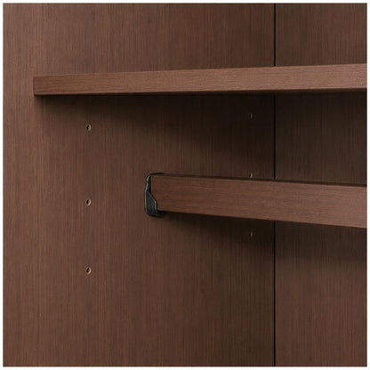 72" Coffee Solid Wood Three Door Two Drawer Combo Dresser HomeRoots