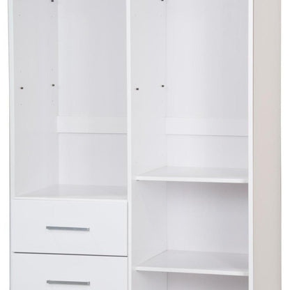 72" White Solid Wood Two Door Three Drawer Combo Dresser HomeRoots