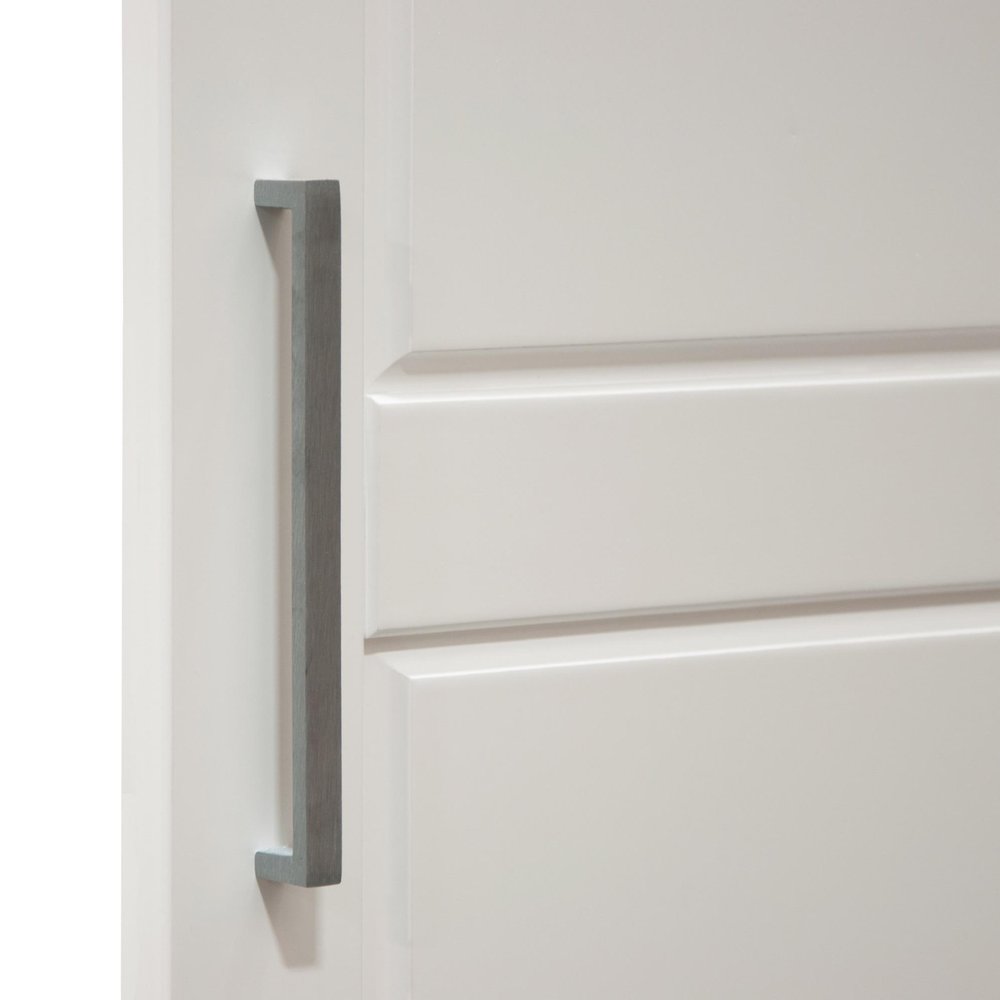 72" White Solid Wood Two Door Three Drawer Combo Dresser — view 6