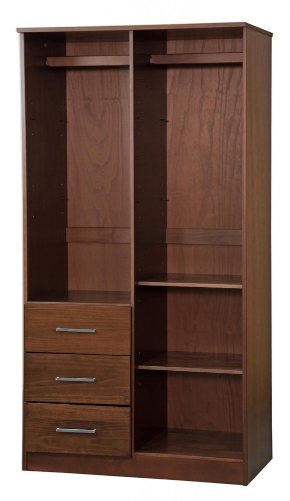 72" Coffee Solid Wood Two Door Three Drawer Combo Dresser HomeRoots