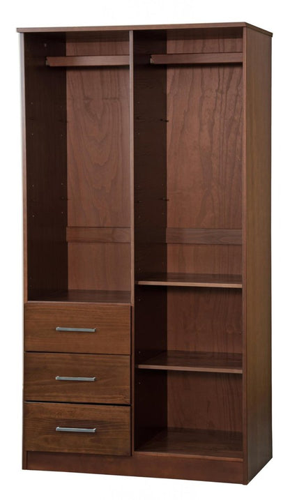 72" Coffee Solid Wood Two Door Three Drawer Combo Dresser HomeRoots
