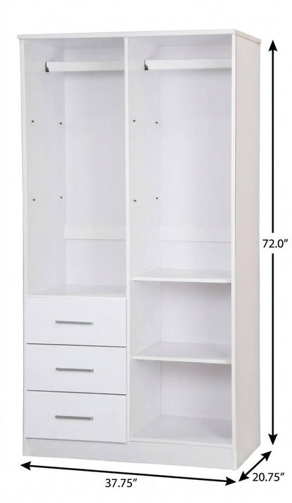 72" Coffee Solid Wood Mirrored Two Door Three Drawer Combo Dresser HomeRoots