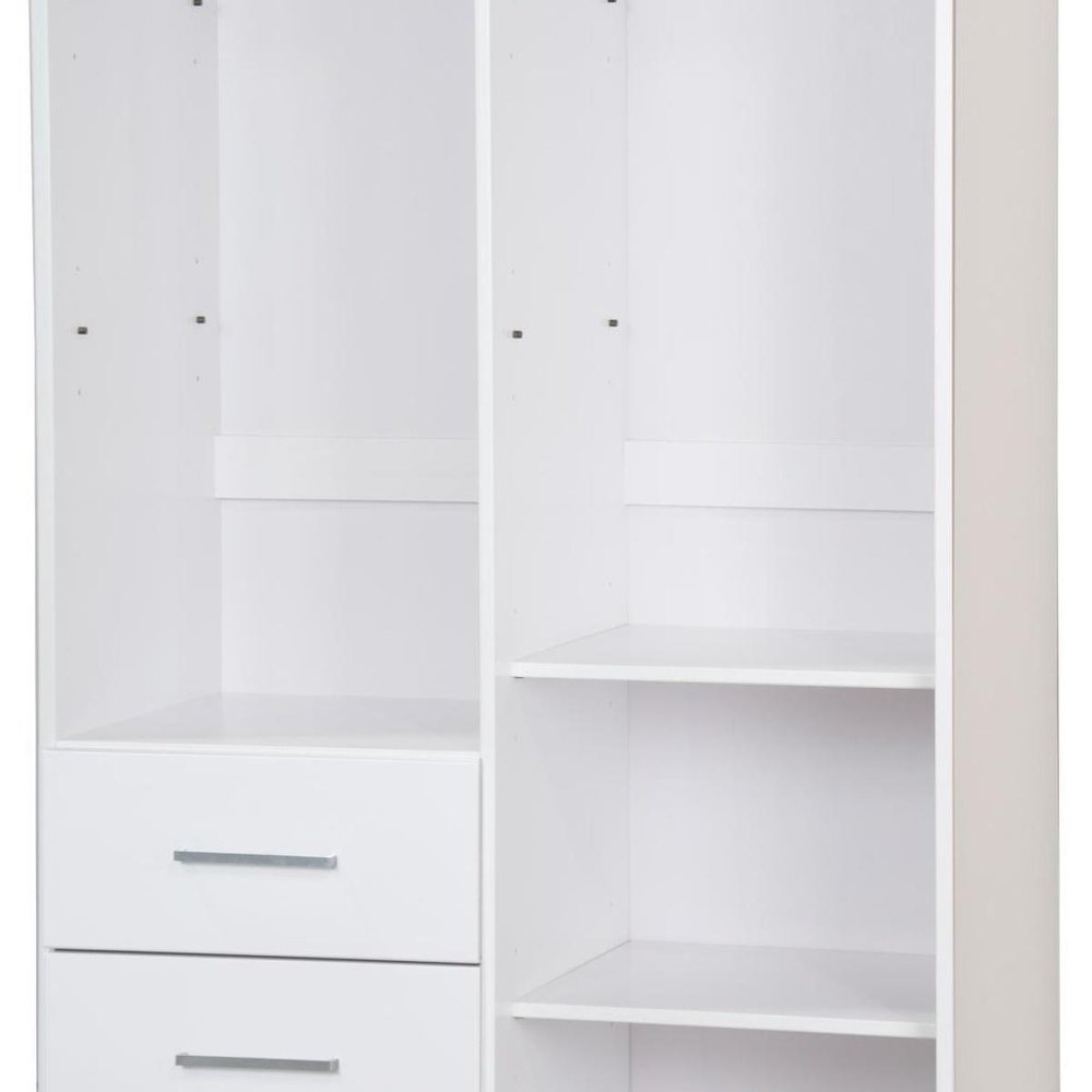 72" Coffee Solid Wood Mirrored Two Door Three Drawer Combo Dresser — view 7
