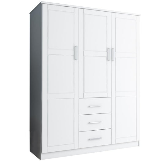72" Black Solid Wood Three Door Three Drawer Combo Dresser