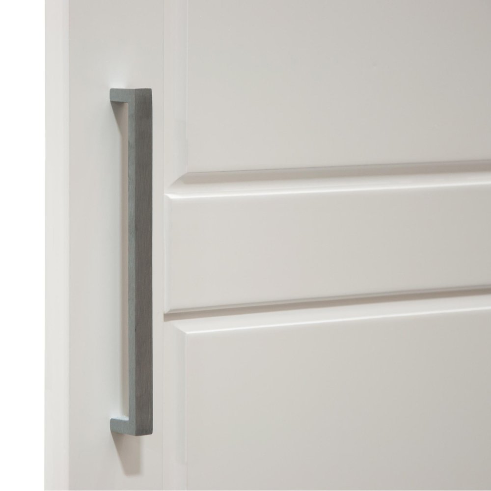72" White Raised Panel Solid Wood Three Door Three Drawer Combo Dresser — view 3