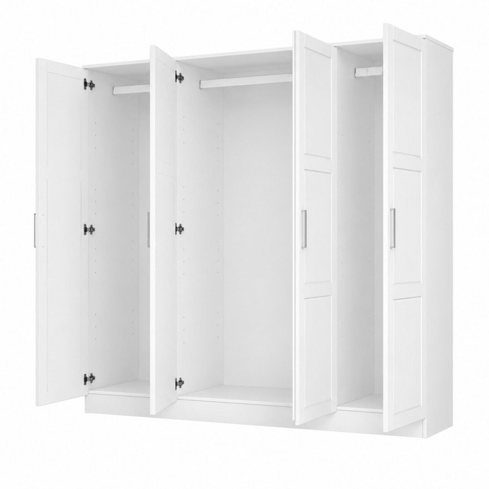 72" Gray Solid Wood Mirrored Four Door Combo Dresser HomeRoots