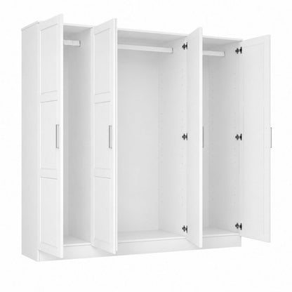 72" Gray Solid Wood Mirrored Four Door Combo Dresser HomeRoots