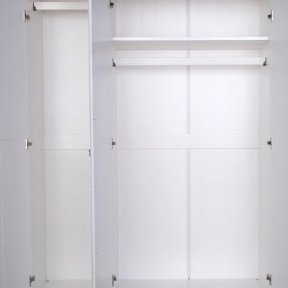 74" White Solid Wood Three Door Combo Dresser HomeRoots