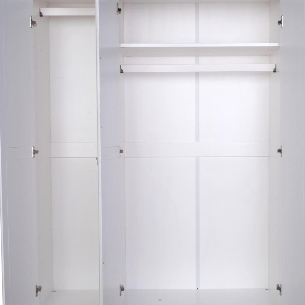 74" White Solid Wood Three Door Combo Dresser HomeRoots
