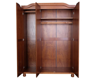74" White Solid Wood Three Door Combo Dresser HomeRoots