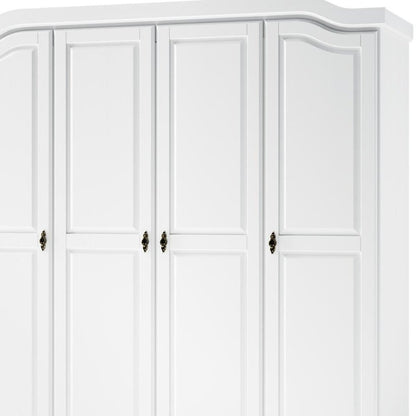 74" Coffee Solid Wood Four Door Combo Dresser HomeRoots