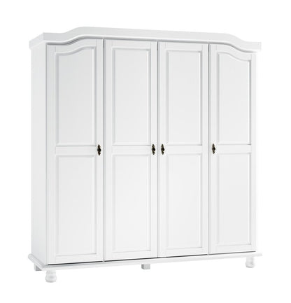 74" Coffee Solid Wood Four Door Combo Dresser HomeRoots