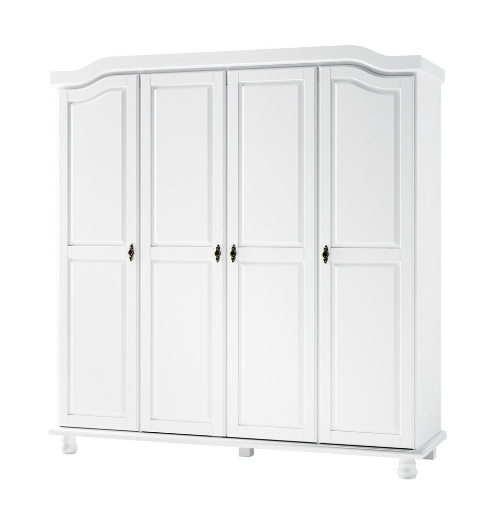 74" Coffee Solid Wood Four Door Combo Dresser HomeRoots
