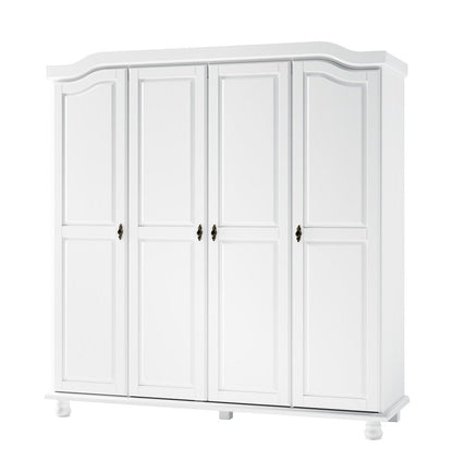 74" Coffee Solid Wood Four Door Combo Dresser HomeRoots