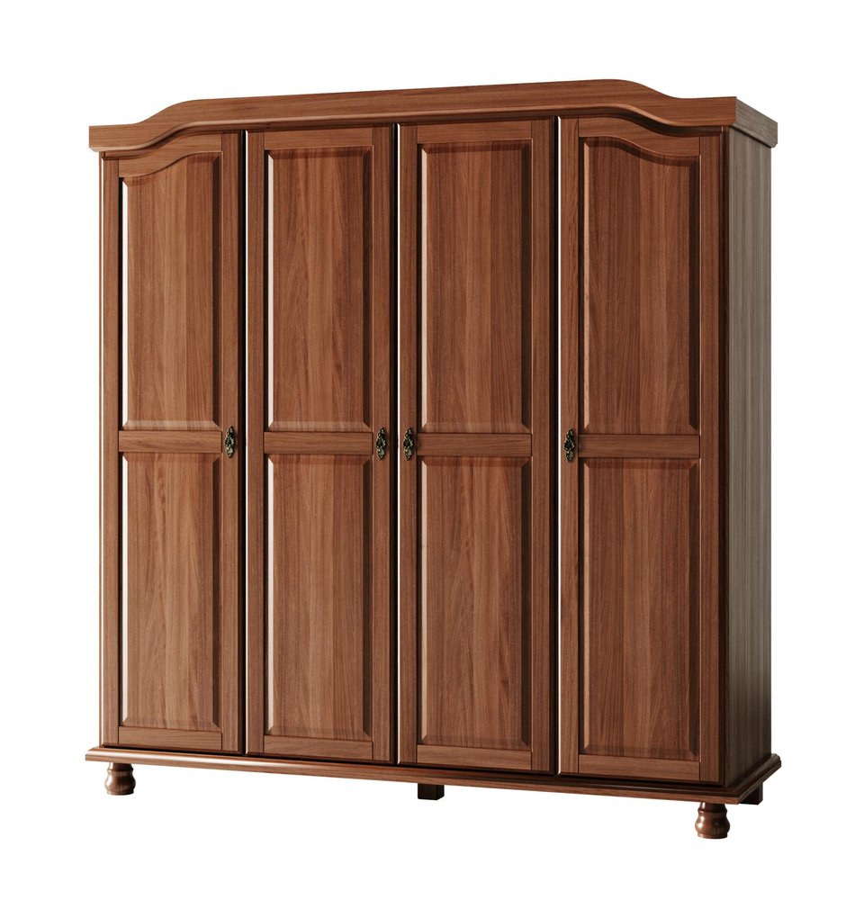 74" Coffee Solid Wood Four Door Combo Dresser HomeRoots