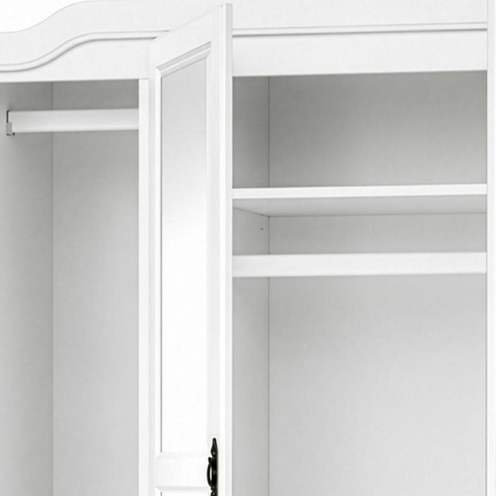 74" Coffee Solid Wood Mirrored Four Door Combo Dresser — view 8